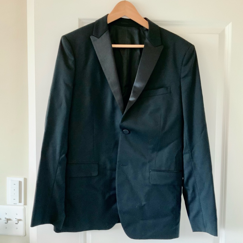 Theory Slim Fit Black Tuxedo 38R Jacket 33 Pants